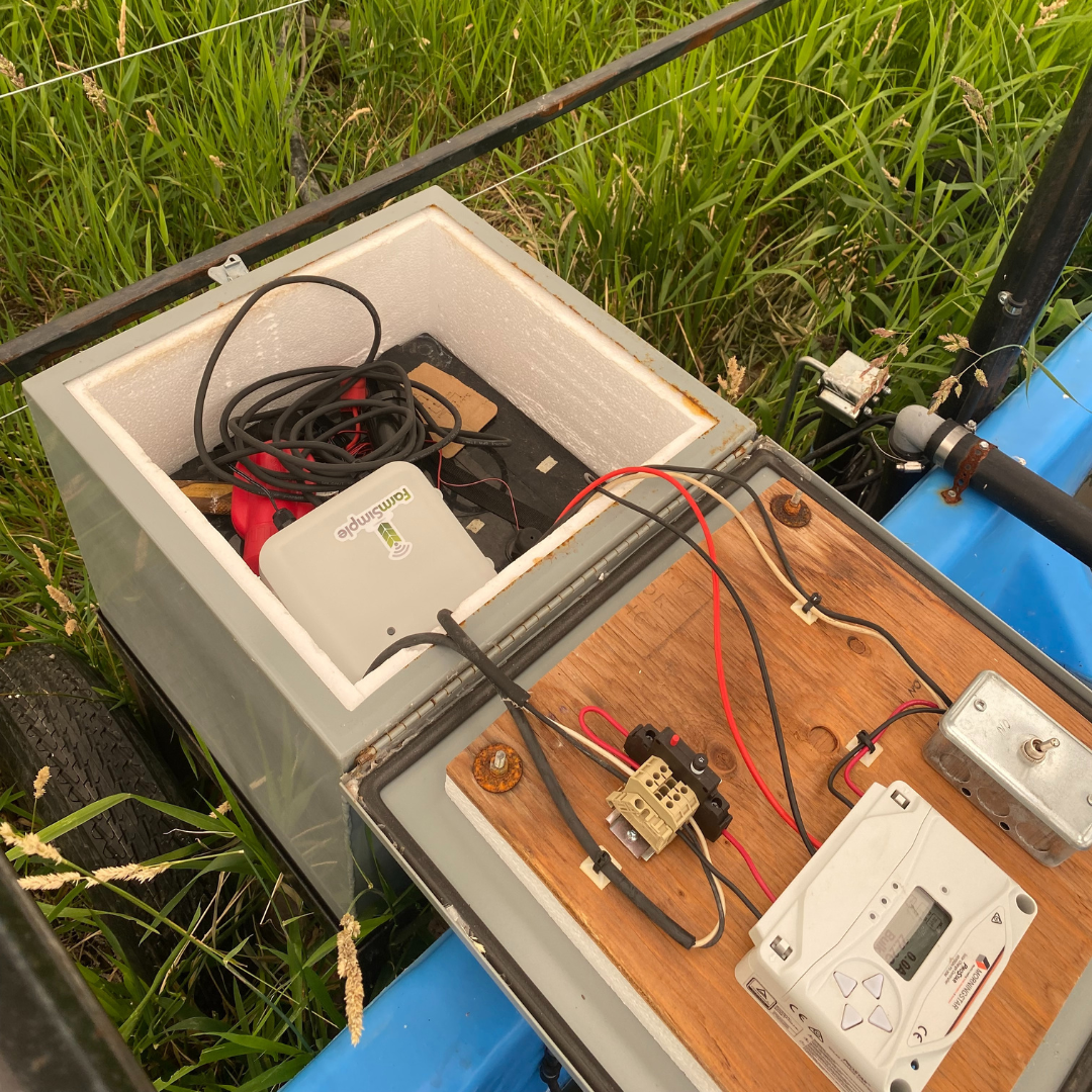 Example of an insulated, weatherproof battery box for a battery-powered solar watering system