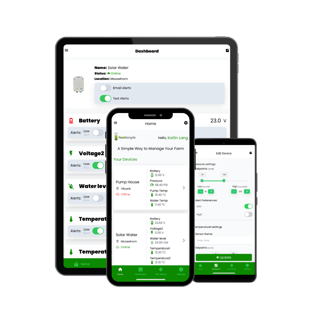 FarmSimple Mobile App Dashboard
